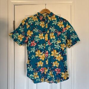 Old Navy Blue Hawaiian Men's Shirt